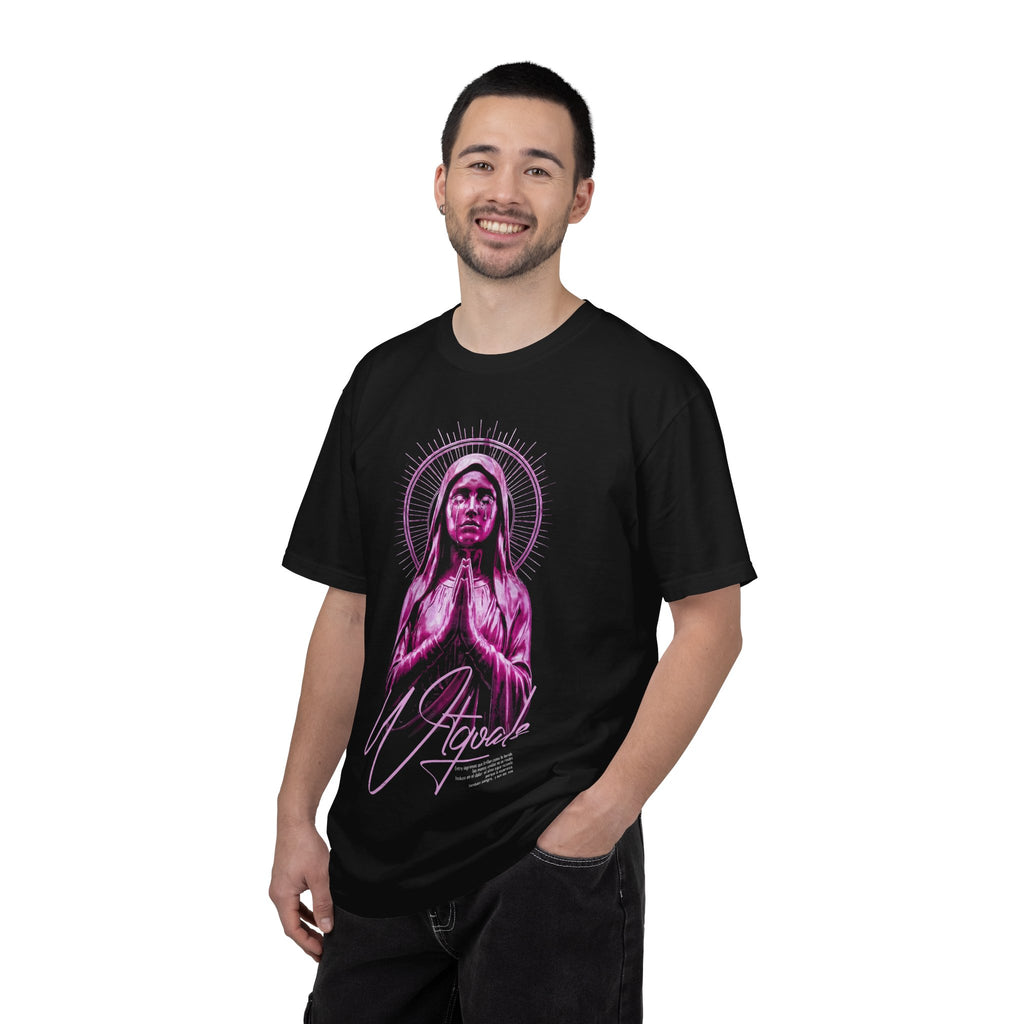 Neon Praying Madonna T-Shirt | Retro Religious Graphic Tee